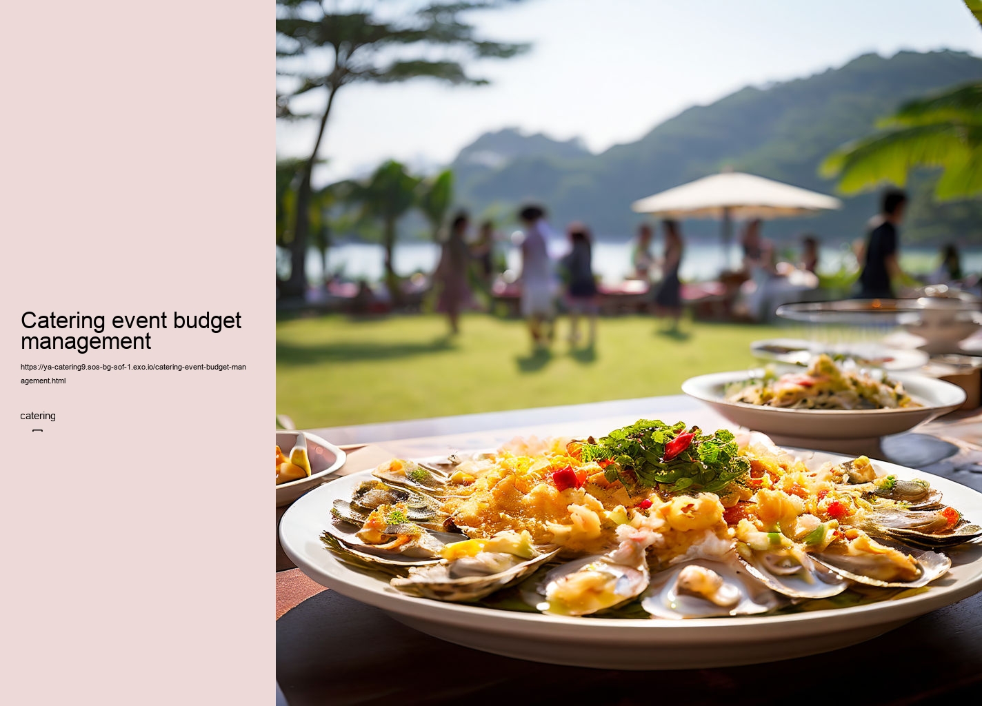 Catering event budget management